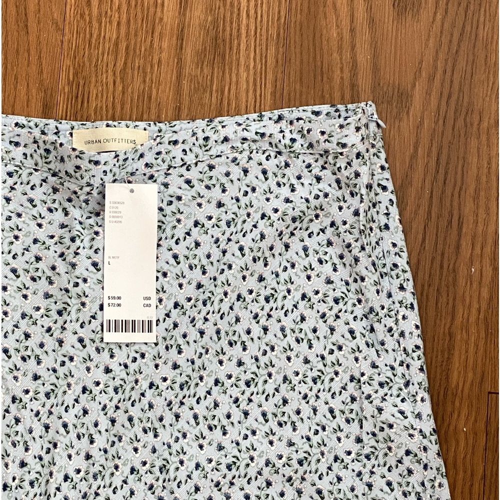 Urban Outfitters blue floral midi skirt